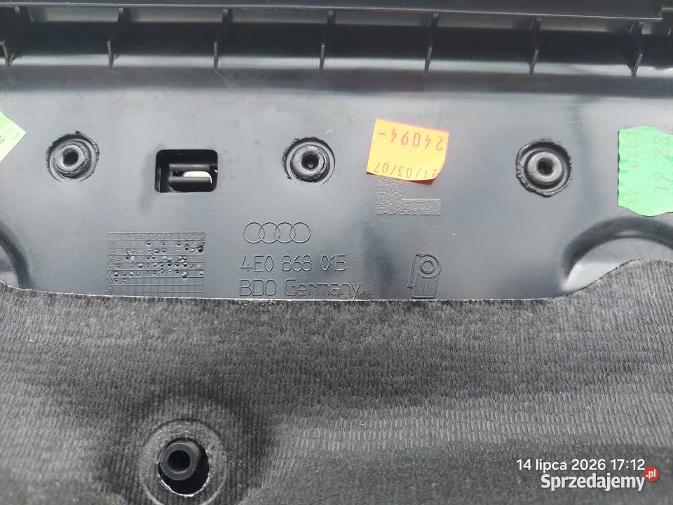 AUDI A8 D3 42 TDI 0510 TAPICERKA DRZWI LEWA świętokrzyskie Włoszczowa