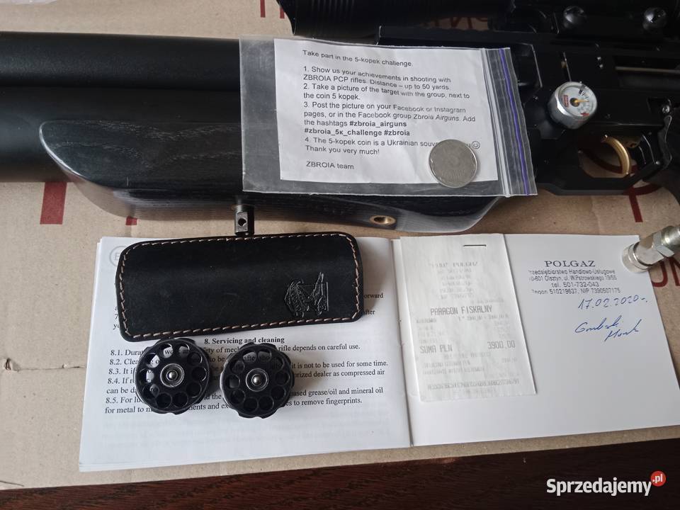 Karabinek pcp kozak sapsan kal55mm Tarnobrzeg sprzedam