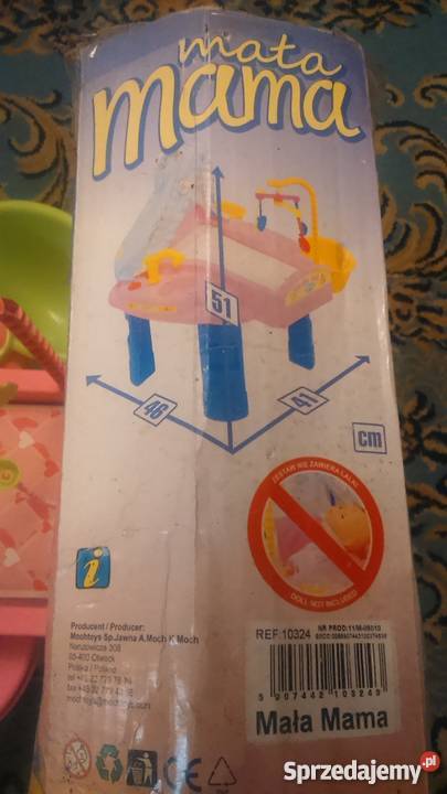 Łóżeczko umywalka baldachim karuzela Plastik  Lalki i akcesoria Tuszkowo sprzedam