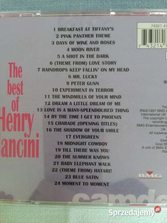 płyta Cd muzyka filmowa Henry Mancini największe Gdańsk
