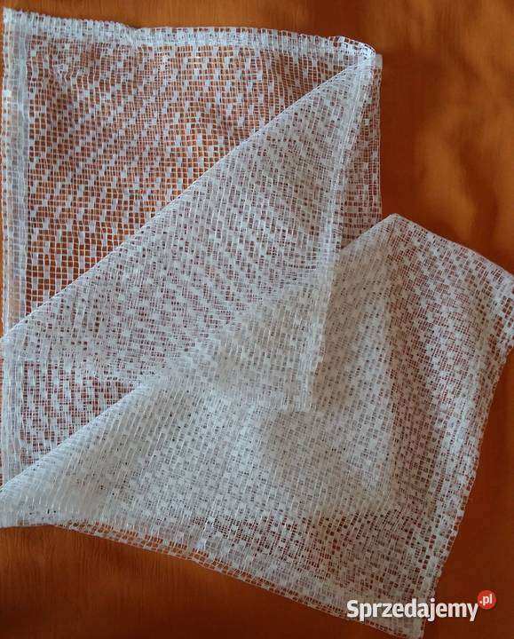 Firanka biała w kostkę pełną i otwartą wymiary Łódź sprzedam