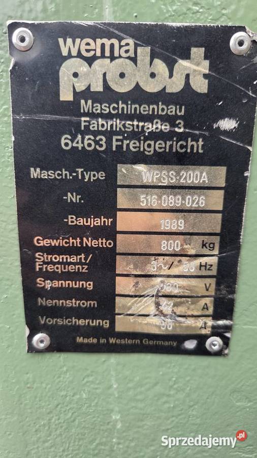 korowarka WEMAPROBST WPSS200A Karsin