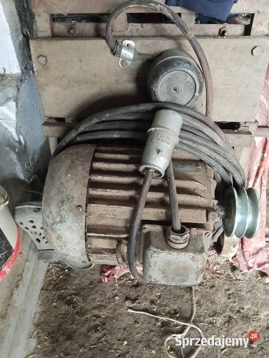 Silnik siłowy 3kw sprawny z kablem na wózku Cieszacin Mały sprzedam