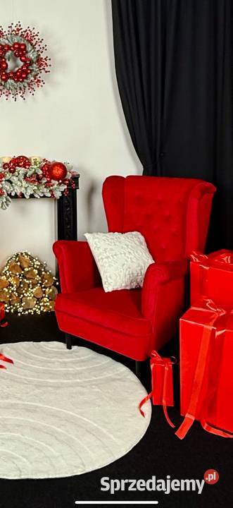 fotel w kolorze intensywnej czerwieni Oleśnica