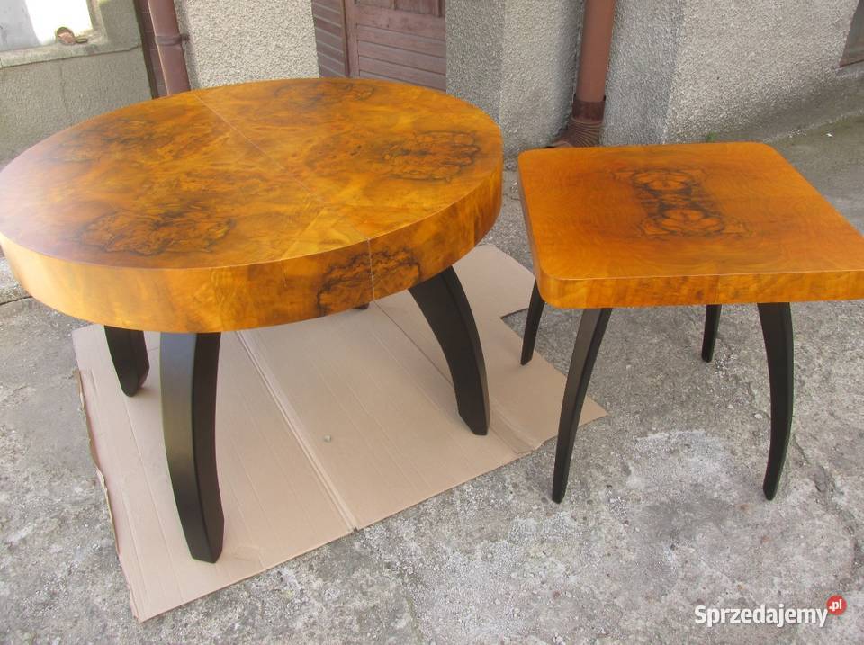 Stół Art Deco Halabala J121 Tulipan orzech Białystok