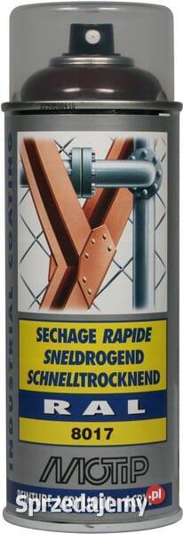 Lakier akrylowy w sprayu RAL 8017 brązowy 400 ml małopolskie Kamionna