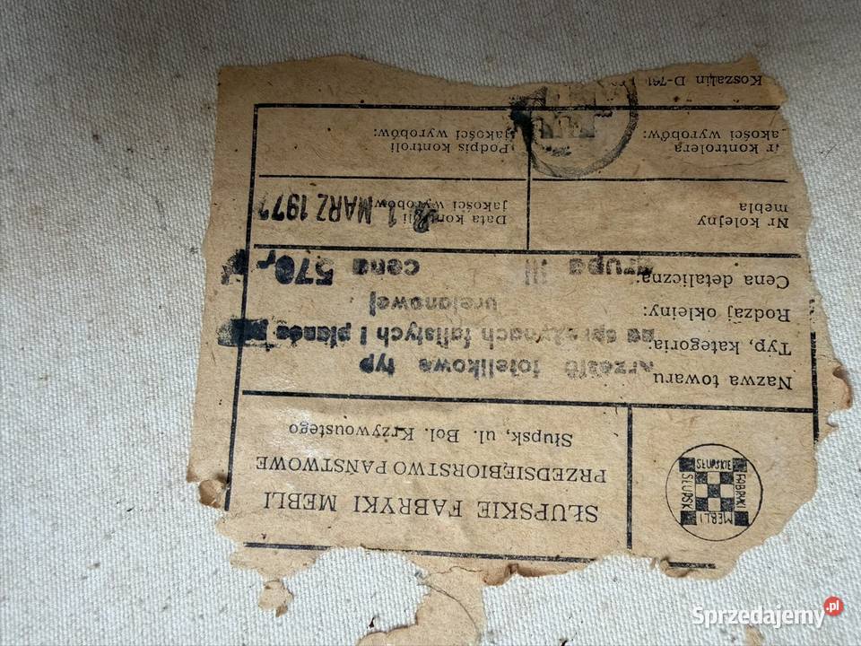 Krzesła z PRL u 1977 łódzkie Bełchatów