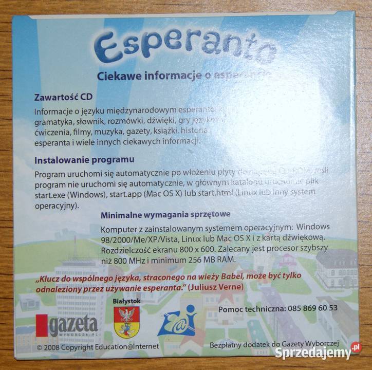 Esperanto kurs językowy Rok wydania 2008 Pozostałe Parczew