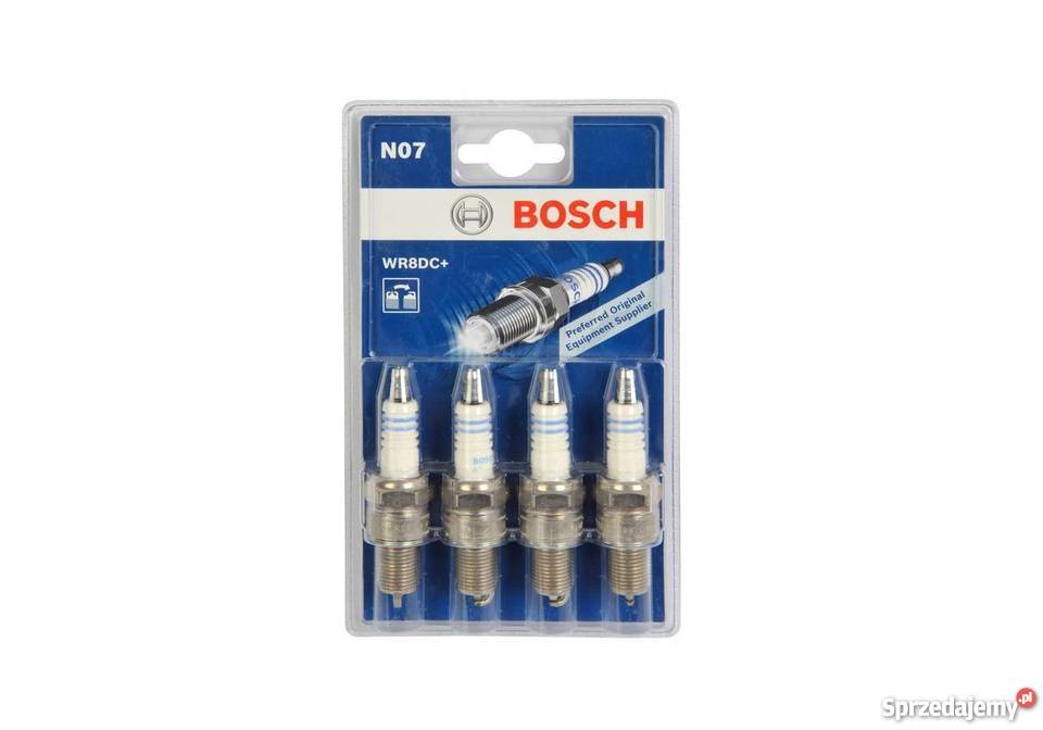 Świece zapłonowe Bosch WR8DC 0242229984 komplet śląskie Rybnik