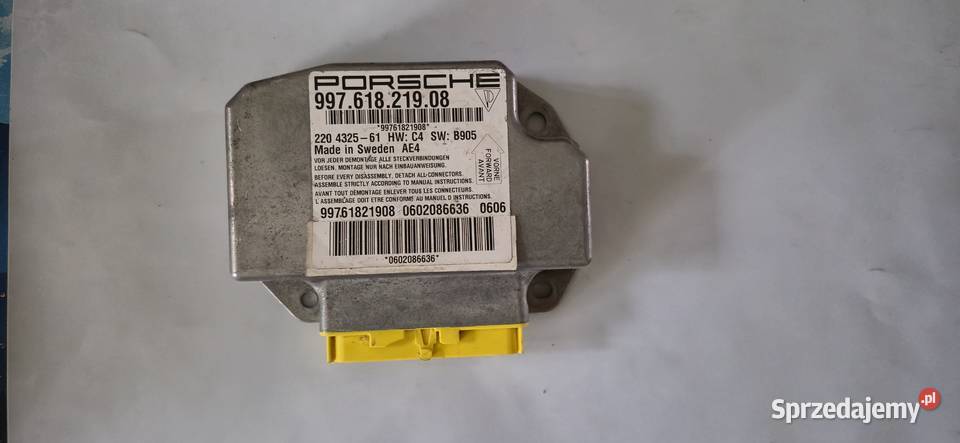 Usuwanie CRASH DATA z sensorów airbag