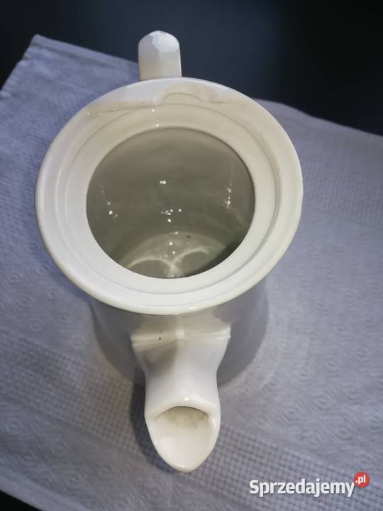 Biały porcelanowy dzbanek porcelana śląska pomorskie Gdańsk