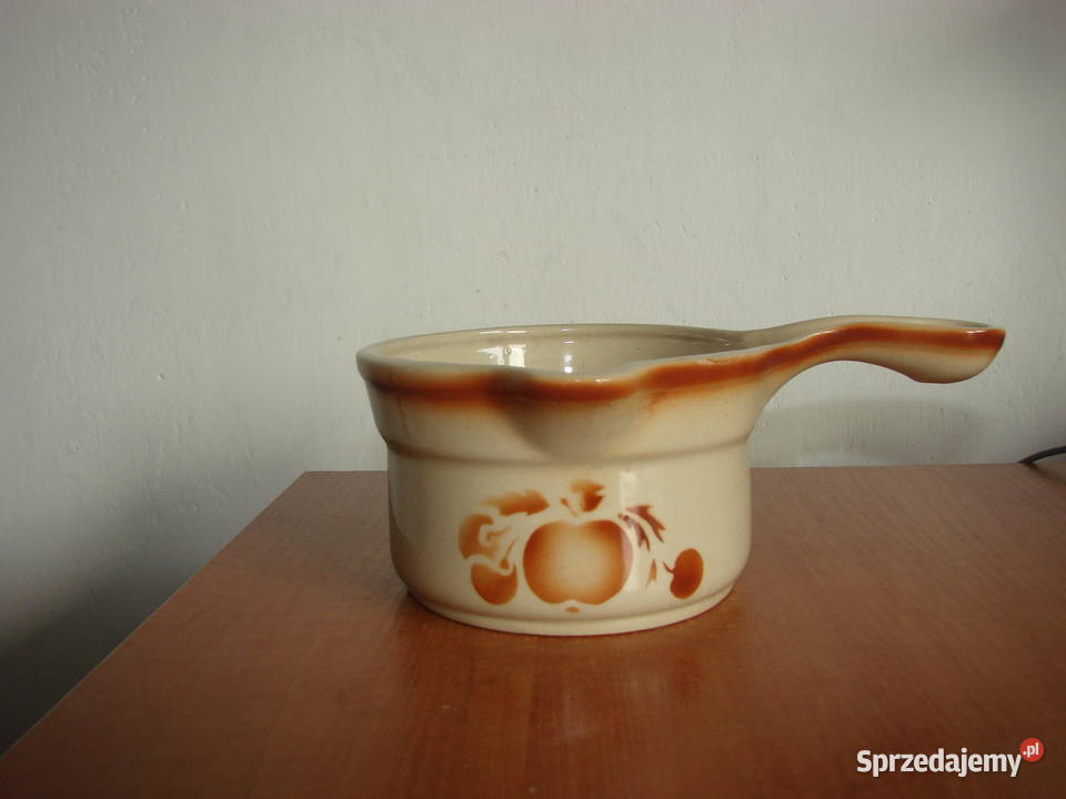 Bolesławiec ceramika PRL rondelek pomorskie Pruszcz Gdański