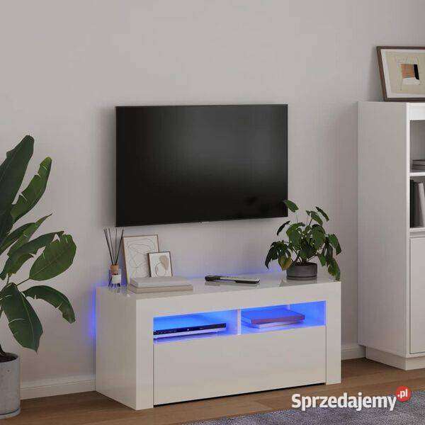 vidaXL Szafka TV z oświetleniem LED wysoki mazowieckie Warszawa