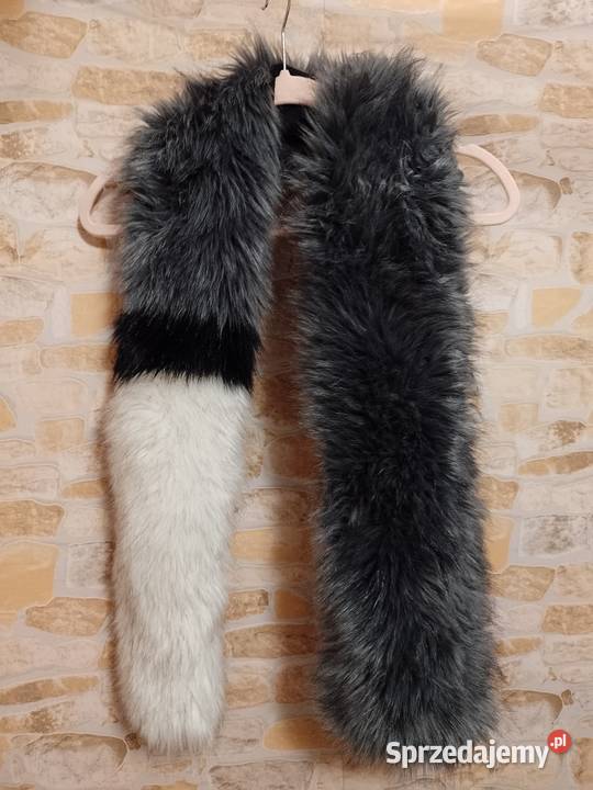 ZARA Długie Futrzany kołnierz Etola szal futerko Kraków