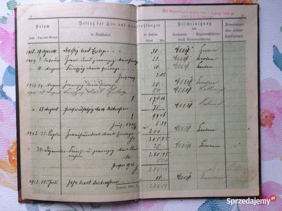 1220 SULĘCIN Niemiecka Książeczka Szczecin