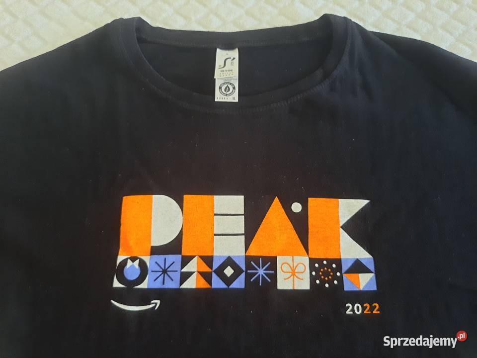 Koszulka krótki rękaw Tshirt czarna Amazon Peak Czeladź