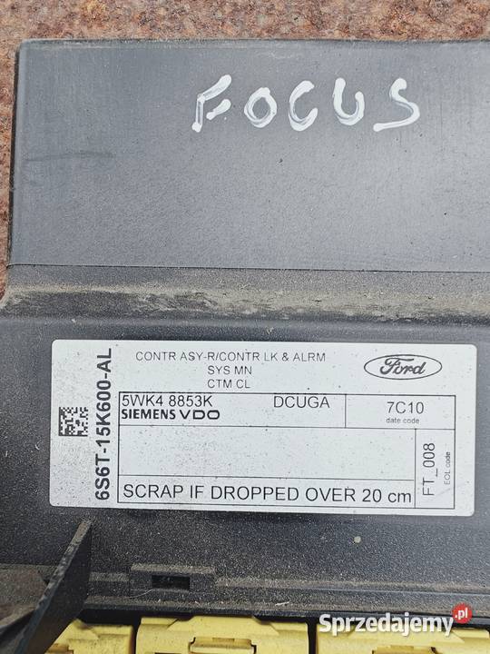 Moduł komfortu ford fiesta MK5