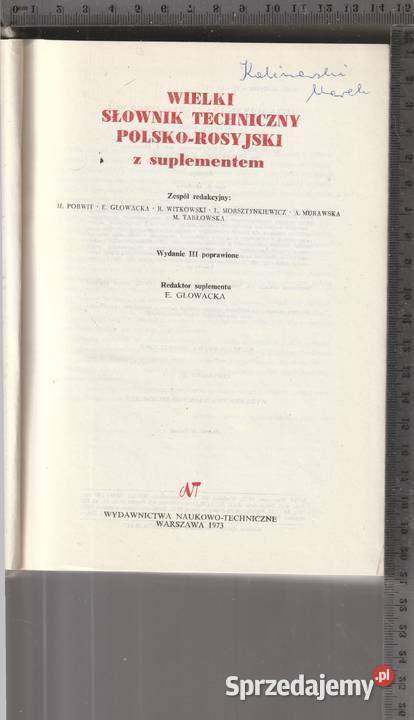 Słownik techniczny polskorosyjski z suplementem mazowieckie Pruszków sprzedam