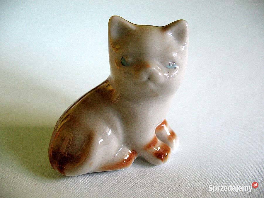 Kot uroczy mały kotek porcelana Figurka 35 x 35 Siedlce