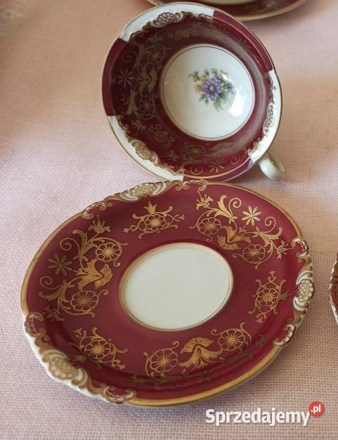 Filiżanka z talerzykiem Koningl pn Tettau Import Porcelana i szkło Gdańsk