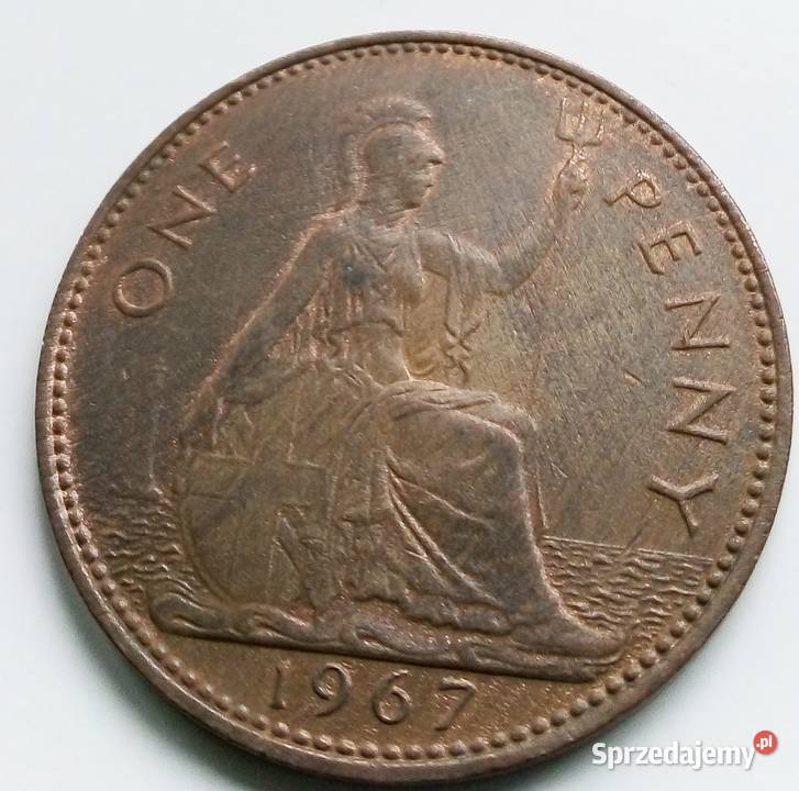WIELKA BRYTANIAONE PENNY1967 2 Numizmatyka Legionowo