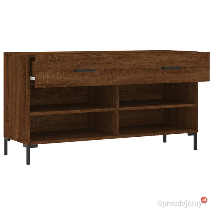 Ławka z miejscem na buty brązowy dąb 102x35x55 Warszawa sprzedam