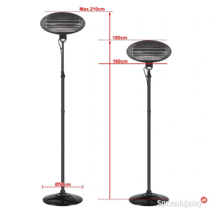 Parasol ogrzewacz elektryczny 2000W