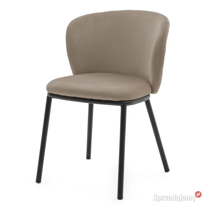 Ciemnobeżowe Krzesło Tapicerowane Bari Wysyłka Krzesła wielkopolskie Tarchały Małe