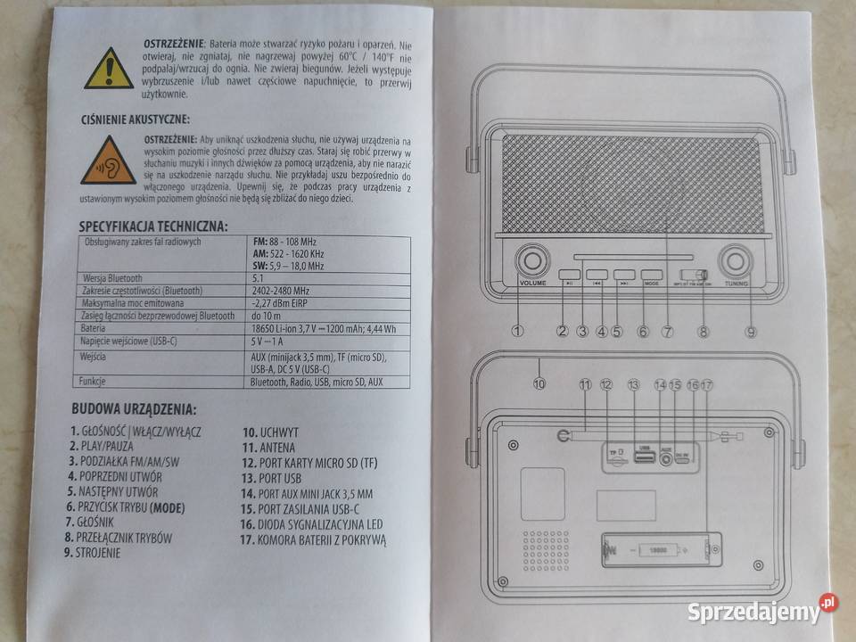 NAJTANIEJ Radio Retro Sieciowe Na usb