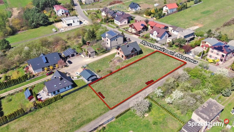 Działka budowlana 1296m2 Toporowice Sprzedaż