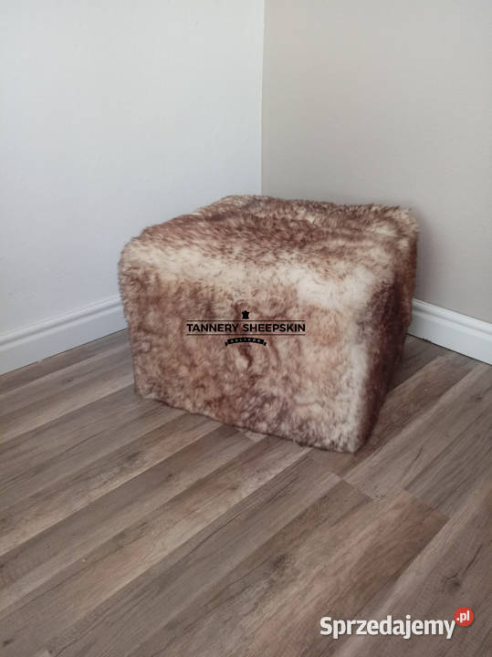 Pufa Skóra Owcza Naturalna Długi Włos Skóry Szaflary