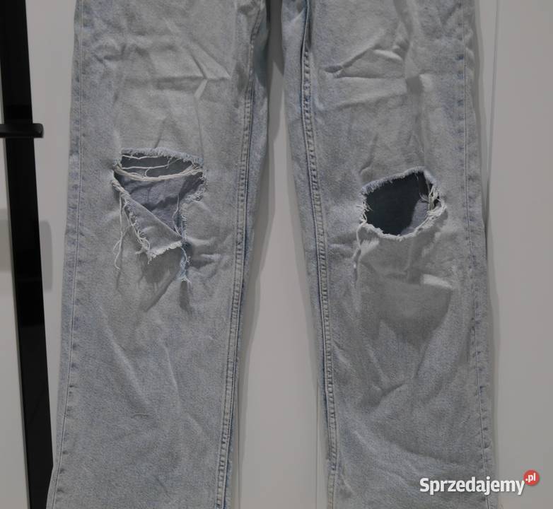 Bershka Baggy świetne spodnie z dziurami 32 XXS Spodnie Spodnie Wrocław sprzedam