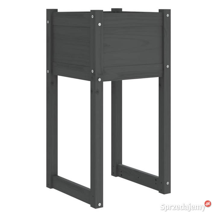Donice 2 szare 40x40x81 lite drewno sosnowe mazowieckie Warszawa sprzedam