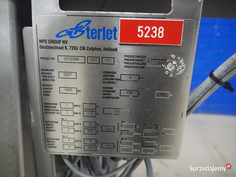 Terlet kocioł warzelny z płaszczem grzewczym i Produkcja Krotoszyn