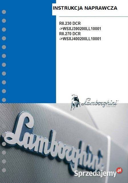 Lamborghini R 8230 DCR R 8270 DCR instrukcja Kielce sprzedam
