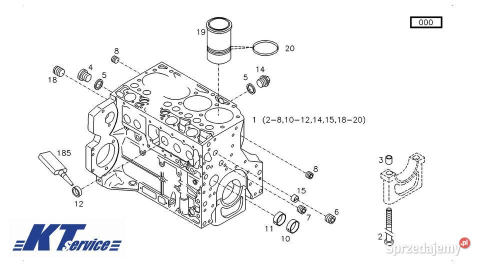 blok do silnika Fuchs MHL340 Liebherr A316 Atlas Łaskarzew sprzedam