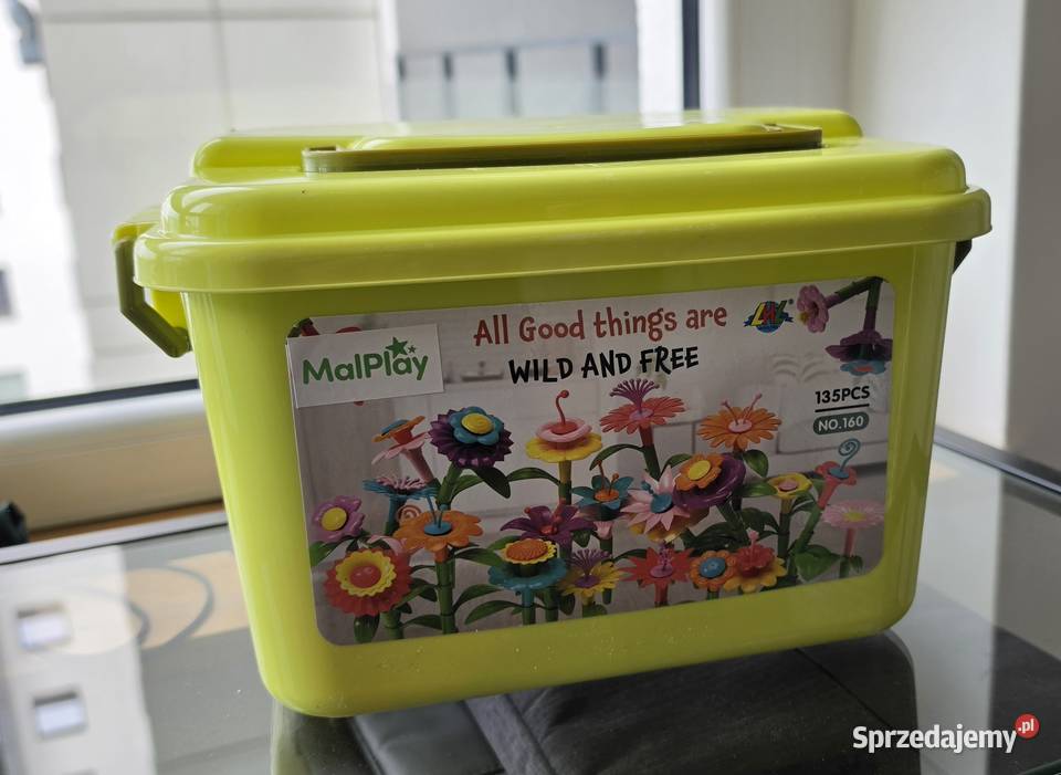Malplay klocki kwiatki konstrukcyjne w kuferku Edukacyjne Poznań