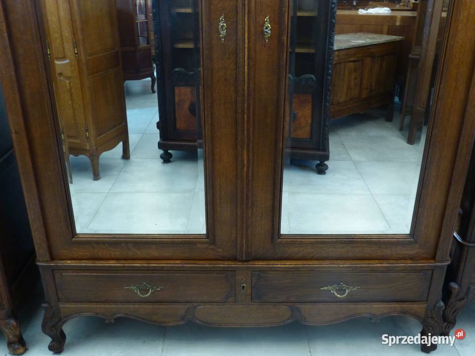 Szafa Ludwik rocaille ciemny dąb kompletusklep śląskie Dąbrowa Górnicza