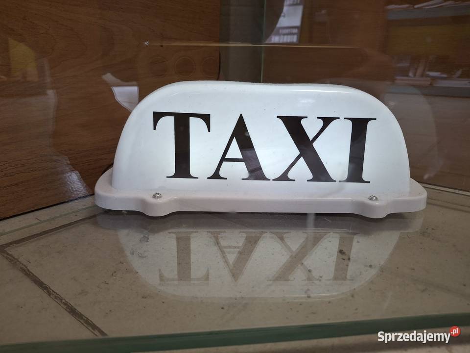 Szpakówka lampa taxi kogut na magnes biały żółty Kraków