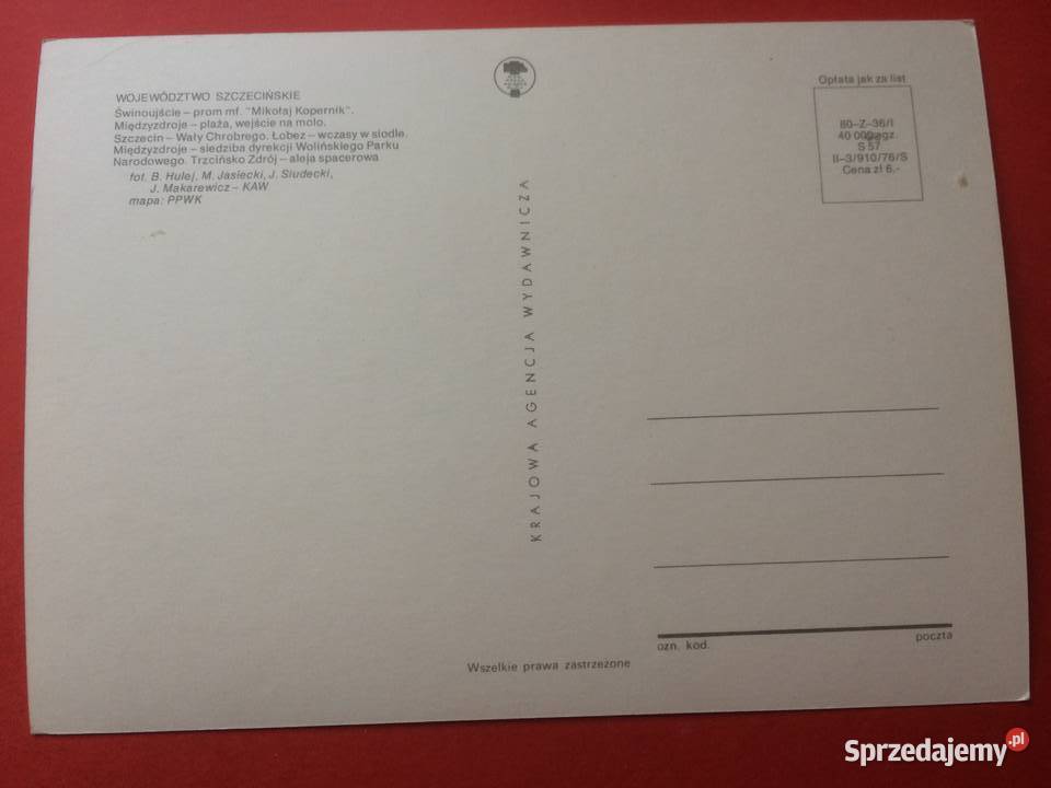 624 Widokówka Województwo Szczecińskie sprzedam