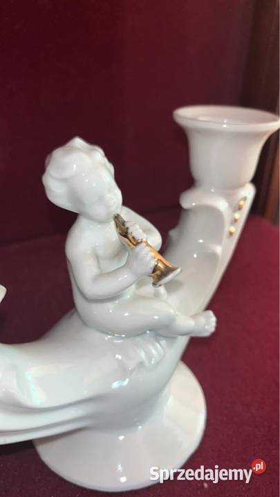 Świecznik z Putto grający na złotym flecie Syg Gdańsk