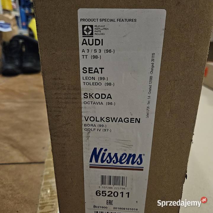 Chłodnica wody Nissens Audi A3 Golf 4 Leon 16