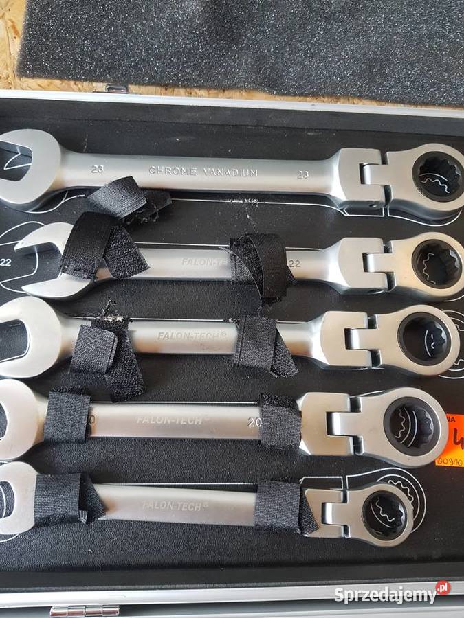 Klucze płaskooczkowe z grzechotką 72 zęby CrV