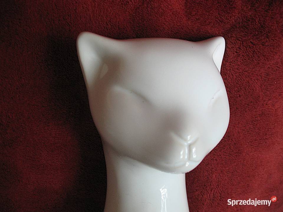 Kot duża figurka porcelana 48 i 41 Siedlce