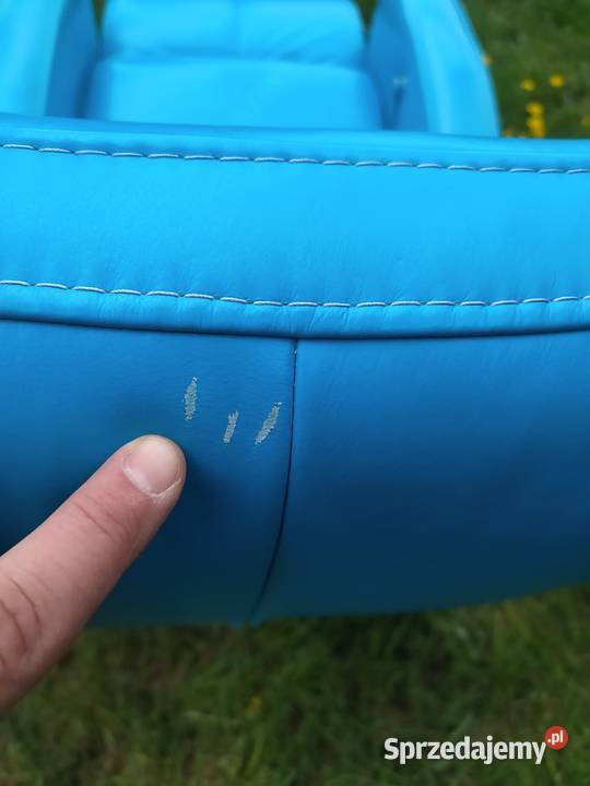 Fotel skóra naturalna obrotowy rozkładany relax Warszawa