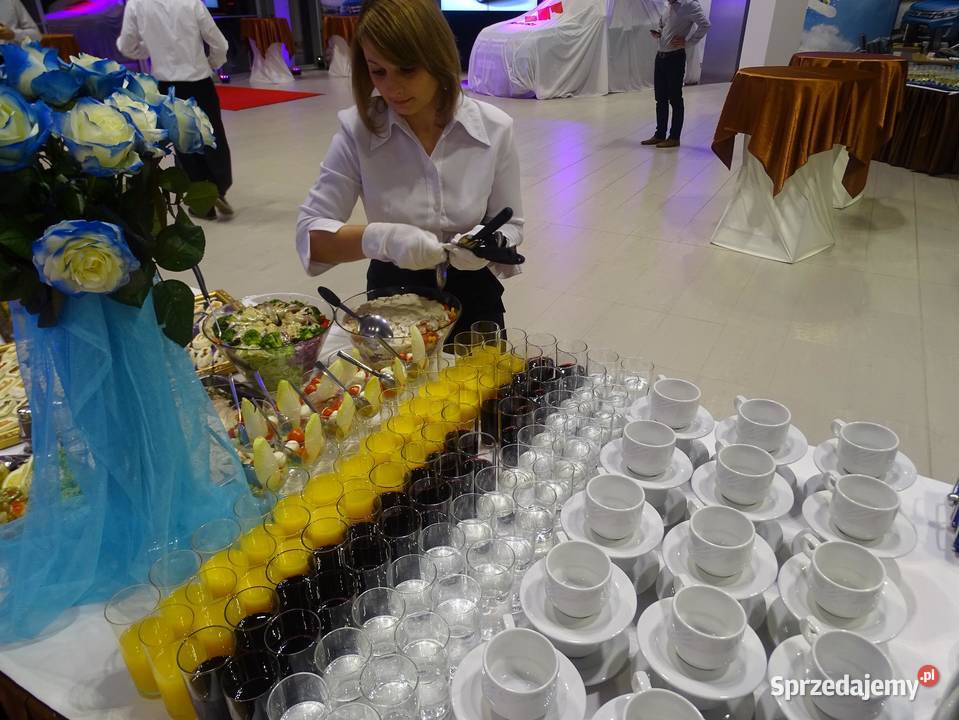 Porcelana talerze szkło kieliszki catering Wieliczka