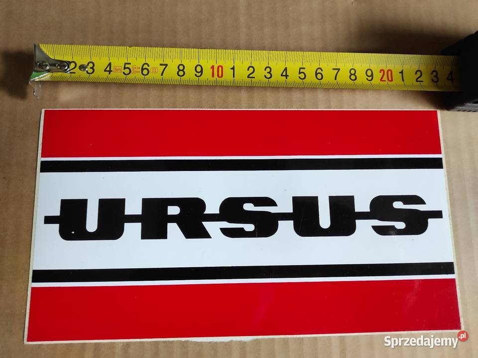 Naklejka cienka czerwona Ursus logo Kabina i karoseria Warszawa