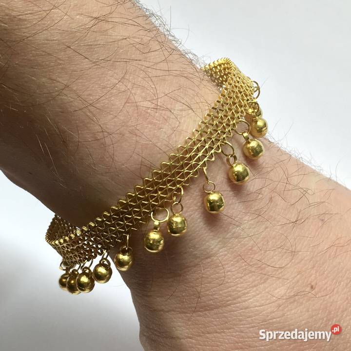Złota BRANOSLETKA damska 750 18K siatkowa Warszawa