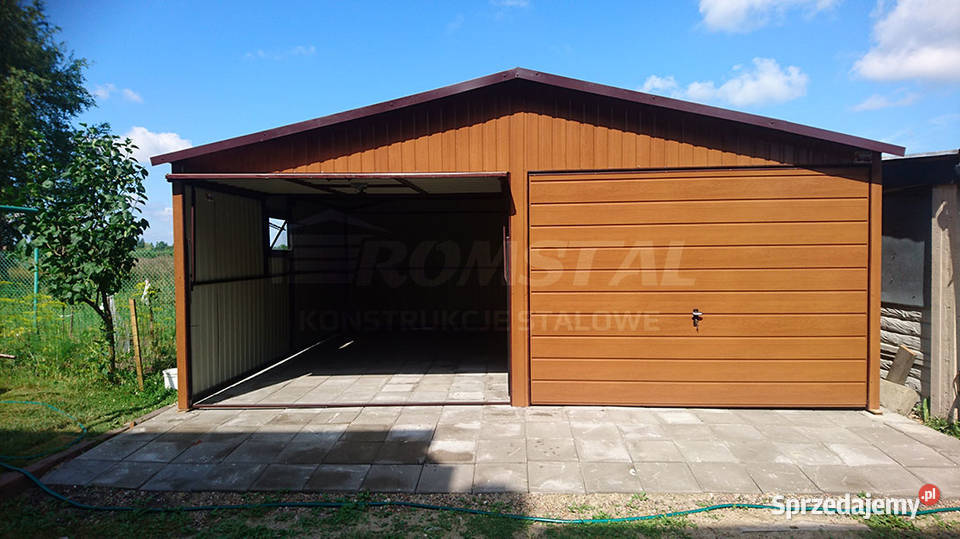 Garaż Blaszany Drewnopodobny 6x6m Dwuspadowy Biłgoraj