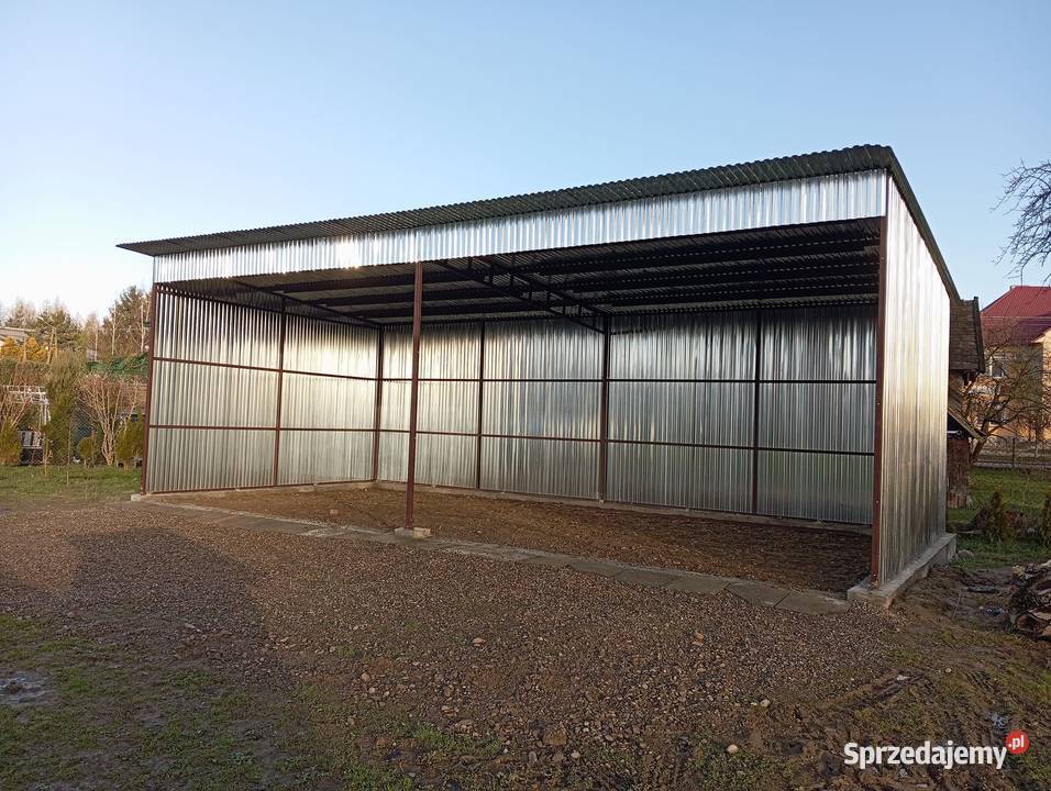 Garaż Blaszany Wiata o wymiarach 16x8m otwarta Wałcz sprzedam